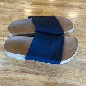 Message Shaw Classic Navy Blue Slide Sandals Womens size Size 36 EU